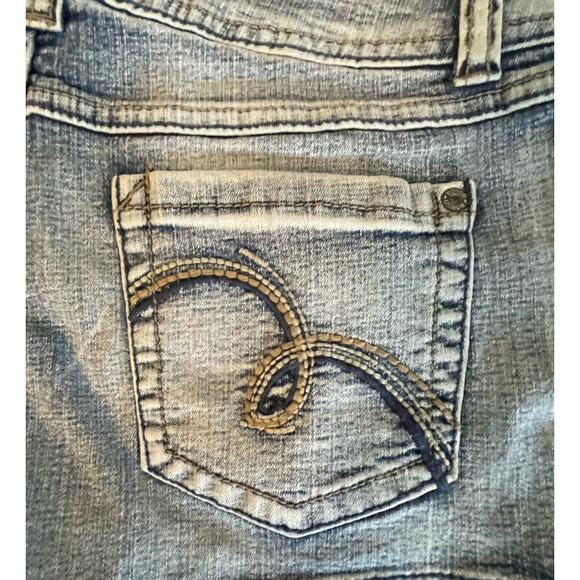 Bongo Micro Mini Denim Jean Shorts Womens 7 Jr Low Rise Hot Pants Y2K Beach Rave - Picture 3 of 11